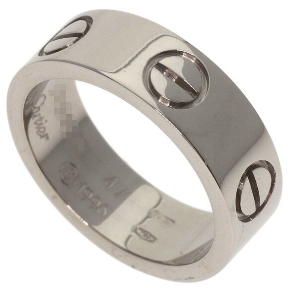 CARTIER 18k White Gold Love Ring #47 - Picture 1 of 9